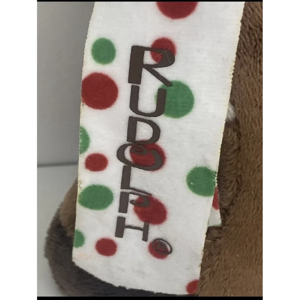 Rudolph the Red-Nosed Reindeer Soft And Festive Plush‎ Cute Poka dot Scarf